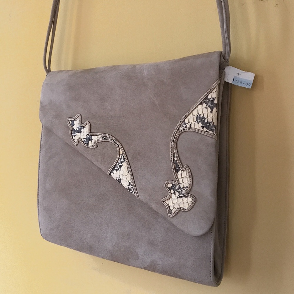 *NWT* Authentic VTG Bally Suede-Snakeskin Bag!